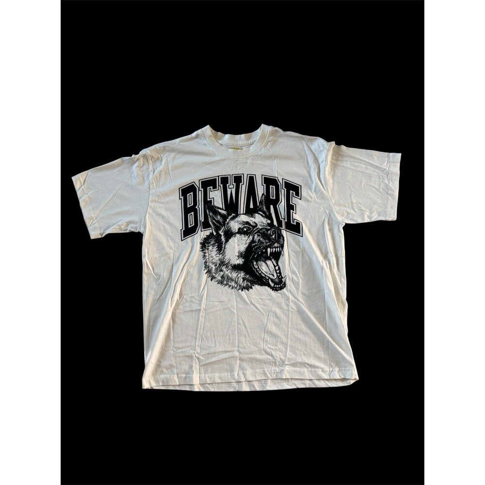 Market Tonal Beware T-Shirt White Men’s Size XL NWOT